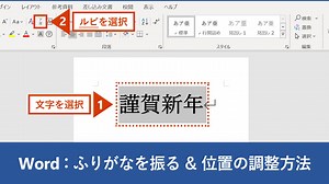 1.4K views · 40 reactions | 【 Word：ふりがなを振る & 位置の調整方法】 漢字にルビ（ふりがな）を振りたい場合は、対象の文字を選択して「ホーム」タブの「ルビ」をクリックするだけ。 もし位置がずれていた場合は、「ルビ」のダイアログボックスから「文字列全体」にすれば均一に配置できます。 | Microsoft 365 | Facebook