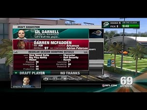 EA Sports NFL Head Coach 2009 Part 2 | Navigating the 2008 NFL Draft
