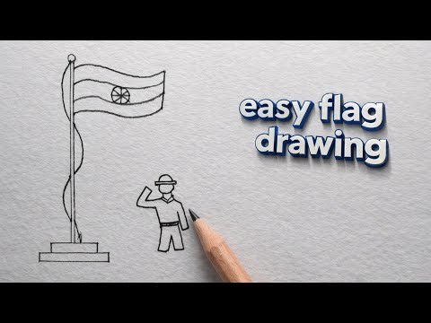 🇮🇳 Easy Flag Drawing ✏️ | Simple & Beautiful Drawing for Beginners