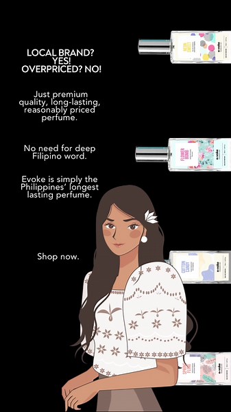 Local. Long-lasting. Never overpriced. Say hello to premium scents made for Filipinos. Crafted to last, priced just right. #SupportLocal #Evoke #ProudFilipinoMade