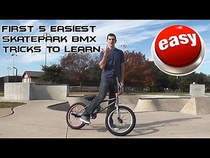 TOP 5 EASIEST BEGINNER BMX SKATEPARK TRICKS!!!