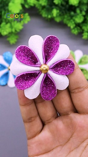 DIY Flower🌸EVA Foam Paper Flowers Easy #crafts #diy #flowers | Colors Paper