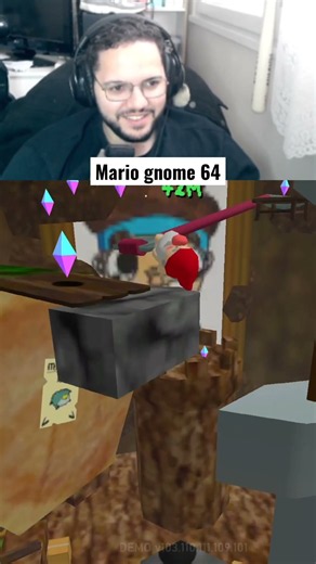 C’est le Mario gnome 64 #supermario64 #mario64 #pitfalls64