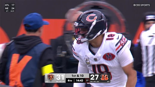 Caleb Williams catches second pass of game as Tyson Bagent gets into action