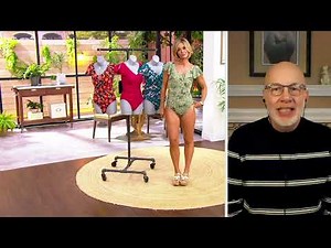 Denim & Co. Beach V-Neck Ruffle Sleeve One-Piece on QVC