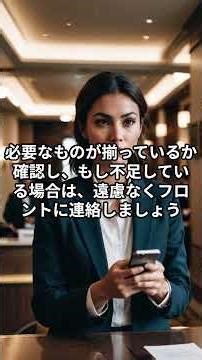 ホテルに着いたら、まず何をすべきか迷いますよね？