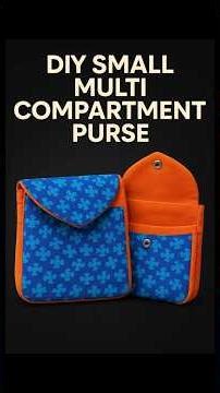 DIY Small Multi Compartment Purse👜| Easy Multi-Pocket Wallet Tutorial | Sewing for Beginners #shorts