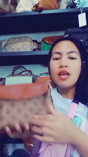 【Clearance Sale】ForeverLovely AC9615 High-End ladies Leather Bags monogram pattern boston style double closure small sling bag