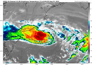 6.5K views · 60 reactions | The current view from the GOES-East Weather Satellite shows the core of Hurricane Henri spinning south of Long Island, but it also shows a slug of significant moisture continuing to deliver extremely heavy rains to portions or central and southern New Jersey and eastern Pennsylvania. We are hours away from impact of the burricane eye on the coast. Stay safe!! | Weatherboy Weather | Facebook