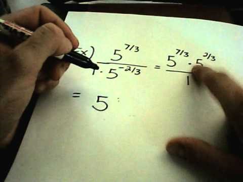 Negative Exponents and Fractional Exponents - Examples