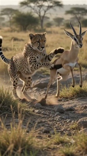 The Chase: Speed vs Agility! 🐆💨 #cheetah #gazelle #wildlife #predator #animalattacks #survival