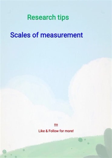 Scales of measurement in research: #researchtips #research #student #highlight #foryou