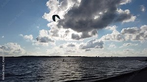 Beautiful view in a village called Laboe with nice beach in Germany