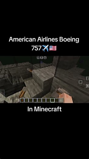 Boeing 757 American Airlines In Minecraft. #fyp #boeing #aviation #americanairlines #minecraft