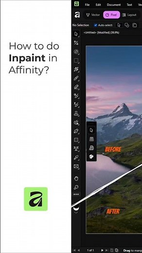 Affinity's version of Content Aware Fill It's called Inpaint-works the same way Here's how to use it