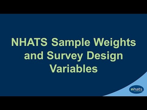 NHATS Sample Weights and Survey Design Variables