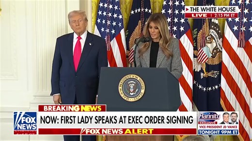 NEW: First lady Melania Trump delivers remarks at an executive order signing focused on strengthenin