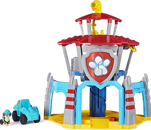 PAW Patrol Dino Rescue Hauptquartier-Spielset mit Geräuschen sowie exklusiver Rex-Figur und Fahrzeug, Spielzeug für Kinder ab 3 Jahren