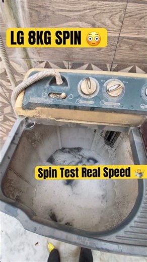 LG 8kg Semi Automatic — Spin Test Real Speed #shorts