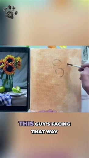 Painting NOT a Copy! Artist Plans Sunflower Vibes #shorts