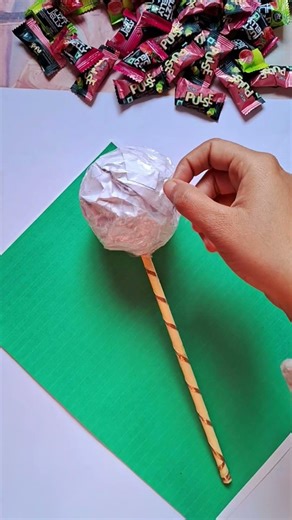 Candy bouquet diy || big 🍭 lollipop #art #shortvideo #diy