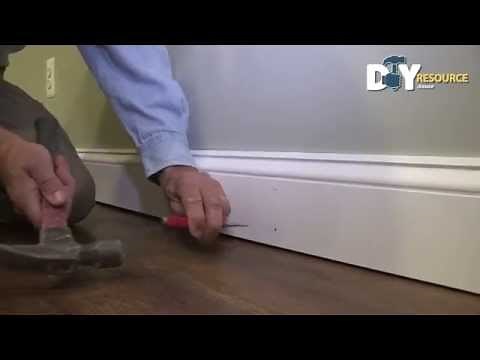 Finishing Baseboard Molding by Filling Nail Holes and Caulking