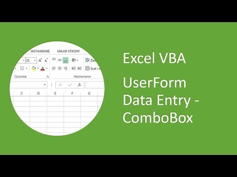 Excel UserForm Data Entry (VBA) #2 - ComboBox (Drop Down List)
