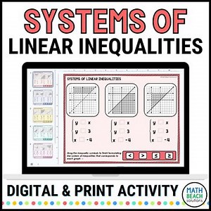 Writing Systems of Linear Inequalities Practice Activity - Print and Digital