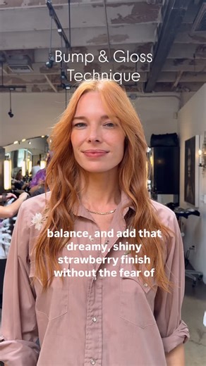 George Papanikolas on Instagram: "Bump & Gloss 🍓✨ 5 minutes to lift, 20 to gloss: the same timing as a single process, but a way more luminous result. @matrix Socolor 10N + 30 vol to wake up the warmth ☀️, then gloss with Super Sync 9G to balance and shine ✨. No hot roots. No flat color. Just radiant strawberry perfection. #MatrixPartner #BumpAndGloss #StrawberryBlonde #SoColor #SuperSync #matrixhair"