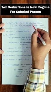 22K views · 872 reactions | Tax Deductions for Salaried Person in New Tax Regime | Tax Effects | Facebook