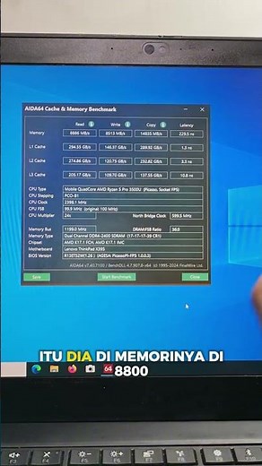 ThinkPad X395 Test RAM Pakai AIDA64 ✅ Benchmark & Stress