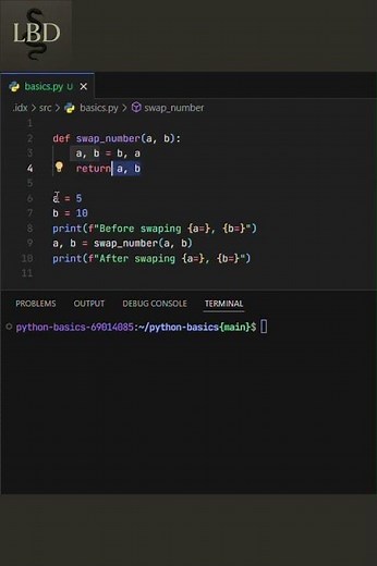 Python Basics - Swaping Items