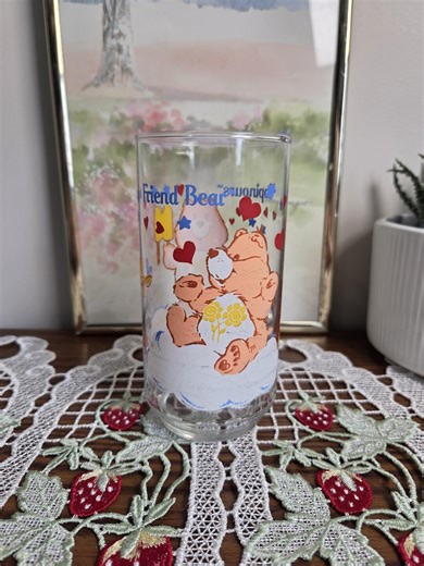 Vintage Care Bears Glass, Friend Bear Tumbler, 1980s Kids Cup, American Greetings, Retro Cartoon Glassware, Cute Nostalgia Decor - Etsy