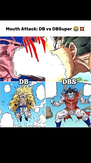 Mouth Attack: DB Vs DBSuper 😂💥 #dragonball #buu #anime #animeshorts