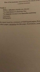 Write a reflection whereby you discuss:The importance of a Bu... | Filo