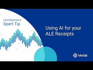 Saving time with AI for your ALE Receipts | ClaimXperience Xpert Tip