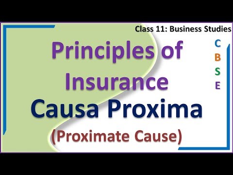 Principles of Insurance, Principle of Causa Proxima, Principle of Proximate Cause