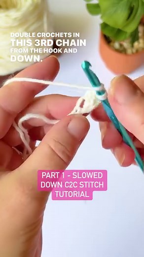 🌟 Part 1 of the C2C Crochet Stitch Tutorial is Here! 🌟🧶 Slow and Steady Wins the Crochet Race! 🏆 I've slowed it down just for you! 🐢💨 I had a lot of people comment on my previous reel that it’s “too fast!” I heard you...and hope this helps. 🙌 🤗 I do have a full tutorial on my blog called C2C Basics in case you want something even more in-depth. 📚🧵In the meantime, you can catch Part 2 on my Reels page for the rest of the stitch 🌟 I hope this helps you learn at a slower pace. 🏃‍♀️#C2Cc