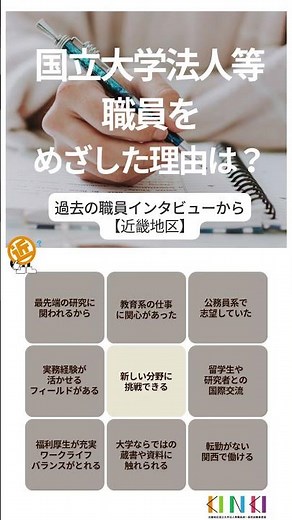 職員を目指した理由【国立大学法人等職員】
