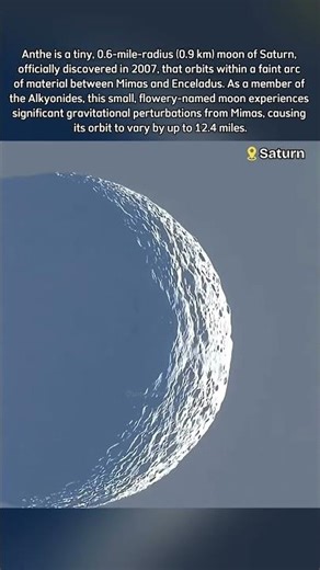 Saturn’s tiny moon Anthe 🪐✨ #space #nasa #science #planetofmysterious