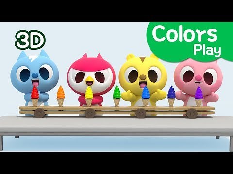 [Miniforce] Color play with Miniforce | Color ice cream | Eating icecream | Miniforce Kids Play