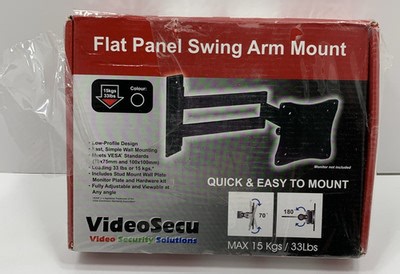 VideoSecu Flat Panel Swing Arm Mount Max 15 Kgs / 33 Lbs. ML10B | eBay