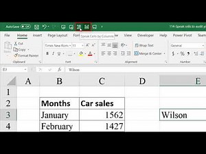 Speak cells to audit your data in Excel