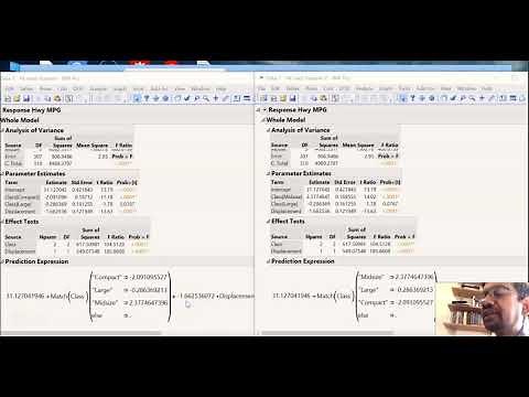 Dummy var linear regression in JMP