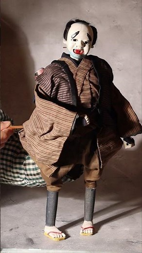 Japanese Awa Ningyo Joruri Puppet Monkey Trainer Takeo Oe Prewar Folk Art Doll