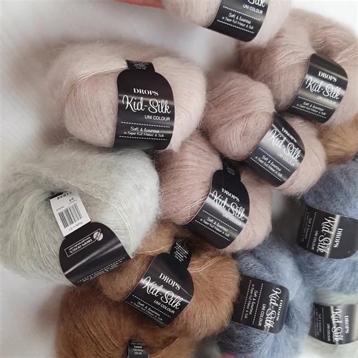 Mohair Silk Yarn DROPS Kid-silk, Lace Weight - Etsy