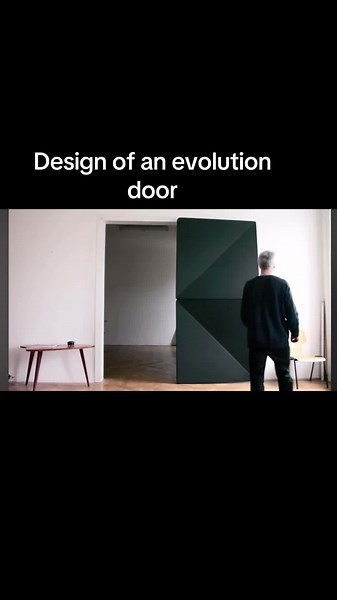 This radical redesign of a door by Austrian artist Klemens Torggler uses a folding and pivoting system to collapse and roll to one side. #fypシ゚viral #fyp