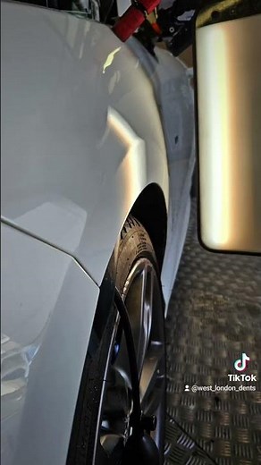 BMW M135i nearside front wing paintless dent repair.