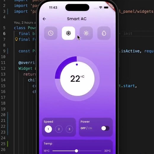 Flutter App Development on Instagram: "Flutter IoT app UI Source code in bio @flutter_apps.dart #flutter #flutterui #flutterapp #iot #iotapp"