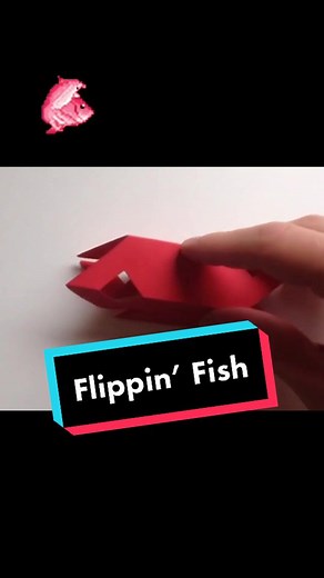 Flippin’ Fish. Design by Robert Neale.#origami #paperfolding #fish #sciencemagic #sciencetrick #wonder #paperengineering